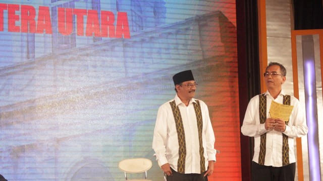 Debat publik pilgub Sumatera Utara. (Foto: Ade Nurhaliza/kumparan)