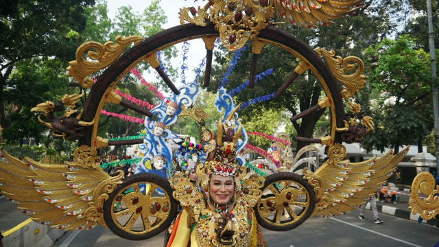 Parade Asian Games di Jalan Medan Merdeka  (Foto: Jamal Ramadhan/kumparan)