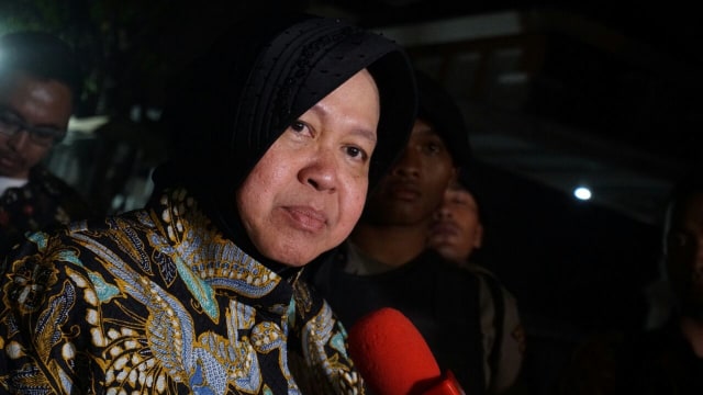 Walikota Surabaya Tri Rismaharini di Wonorejo. (Foto: Jamal Ramadhan/kumparan)