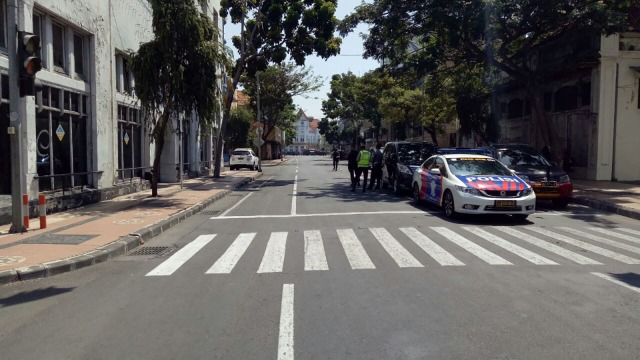 Situasi Polrestabes Surabaya. (Foto: Ferio/kumparan)
