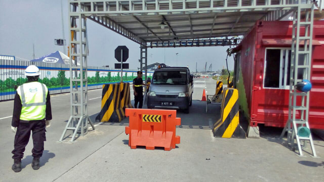 Pelindo III perketat keamanan di pintu masuk.  (Foto: dok. Pelindo III)