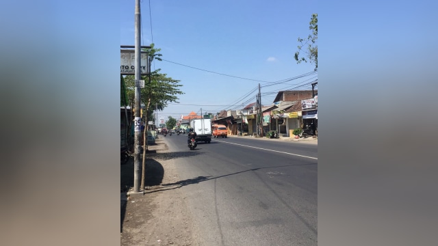 Kondisi jalanan kota Sidoarjo. (Foto: Dok. Bayu Aldiansyah)
