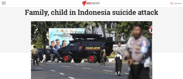 Berita bom di SBS. (Foto: Screenshot SBS News)