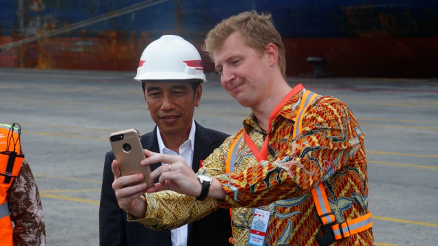 Presiden Jokowi di Pelepasan Ekspor Indonesia (Foto: Iqbal Firdaus/kumparan)