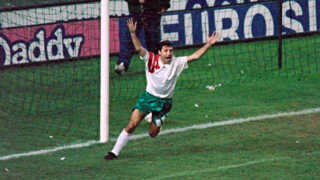 Stoichkov di Kualifikasi Piala Dunia 1994. (Foto: AFP/Pascal Guyot)