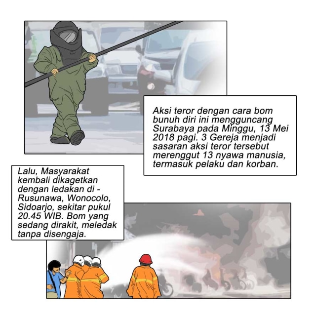Komik: Tentang Aksi Terorisme dan Bom Gereja Surabaya (1)
