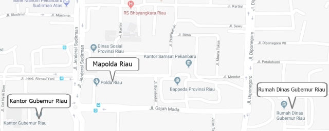Peta lokasi Mapolda Riau (Foto: Hesti Widianingtyas/kumparan)