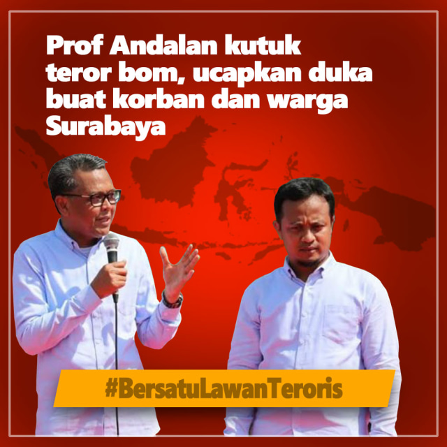Prof Andalan Kutuk Teror Bom di Surabaya