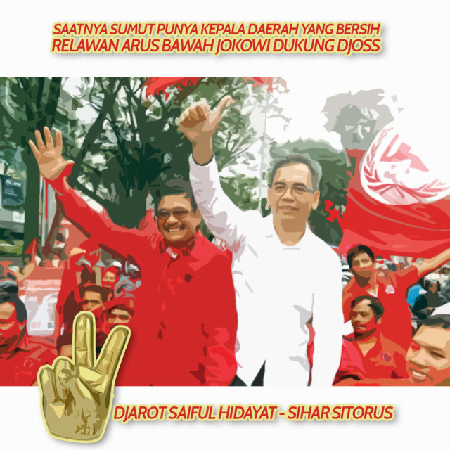 Relawan Arus Bawah Jokowi Dukung Djarot-Sihar di Pilkada Sumut
