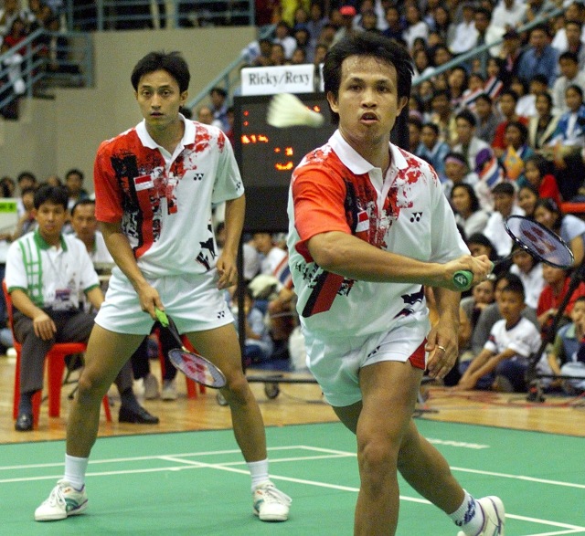 Ricky Subagdja dan Rexy Mainaky (Foto: AFP/TOSHIFUMI KITAMURA)