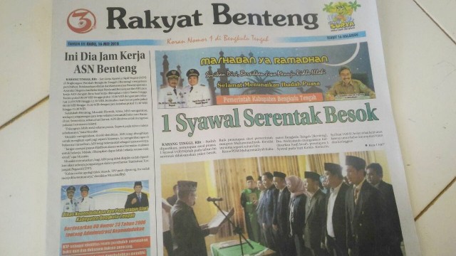 Koran Rakyat Benteng. (Foto: Dok. Rakyat Benteng)