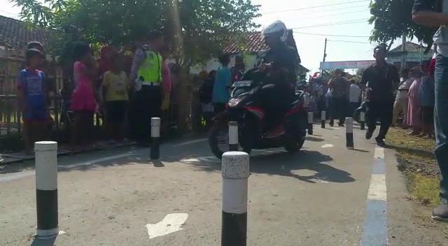 Satlantas Brebes Bikin Simulasi Ujian SIM di Kampung Lalulintas