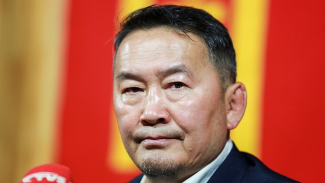 Presiden Mongolia Battulga Khaltmaa. (Foto: AFP/Byambasuren)