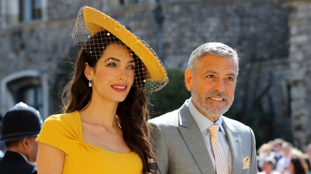 Amal Clooney dan George Clooney. (Foto: Gareth Fuller/Pool via REUTERS)