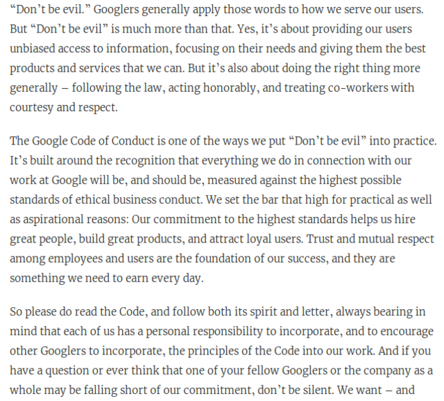 Google Ubah Kode Etik Perusahaan, Tanggalkan "Don't Be Evil" (1)