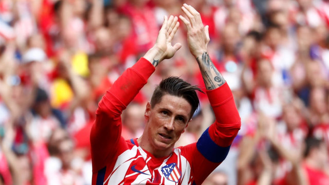 Torres berpisah dengan Atletico. Foto: Reuters/Juan Medina