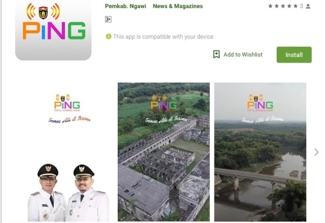 Mengenal PING, Aplikasi Android Portal Informasi Ngawi