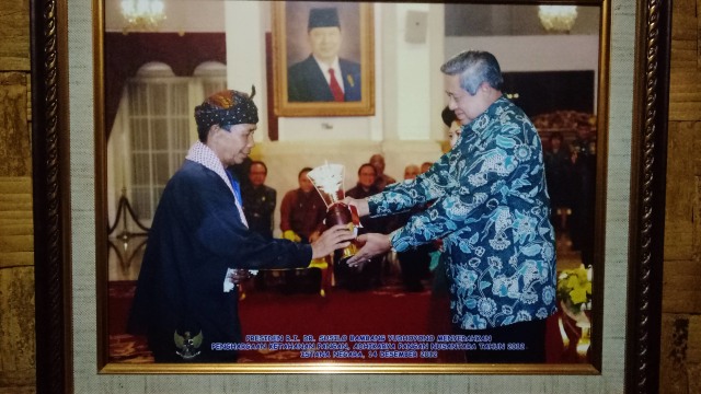 Abah Okri dan SBY (Foto: Utomo P/kumparan)