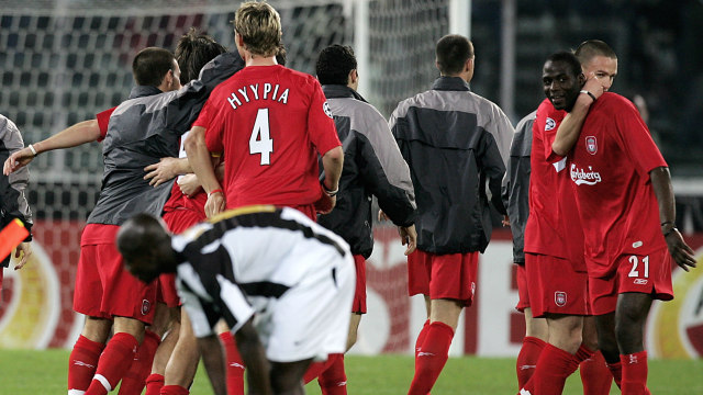 Liverpool vs Juventus 2005. (Foto: FILIPPO MONTEFORTE / AFP)