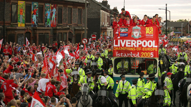Perayaan Juara Liverpool. (Foto: JOHN D MCHUGH / AFP)