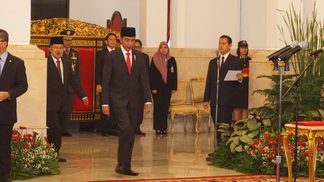 Presiden Jokowi pada acara pelantikan Sunarto (Foto: Yudhistira Amran Saleh/kumparan)