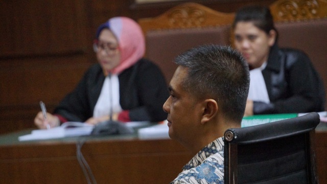 Sidang dakwaan Hasmun Hamzah di Pengadilan Tipikor (Foto: Fanny Kusumawardhani/kumparan)