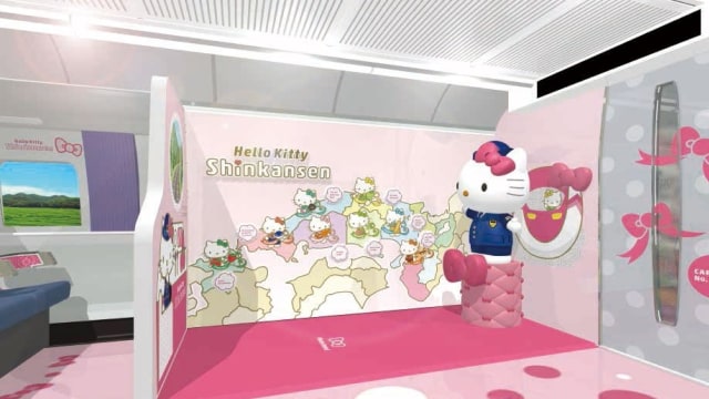 Shinkansen Jepang Bertema Hello Kitty (Foto: Fashion Press Net)