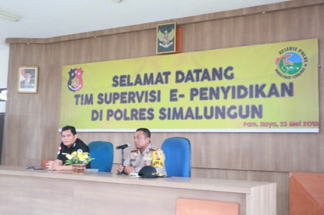 POLRES SIMALUNGUN MENERIMA KUNJUNGAN TEAM SUPERVISI E-PENYIDIKAN POLDA SUMUT