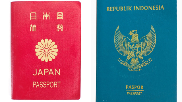 Paspor Jepang dan Indonesia. (Foto: Shutterstock)
