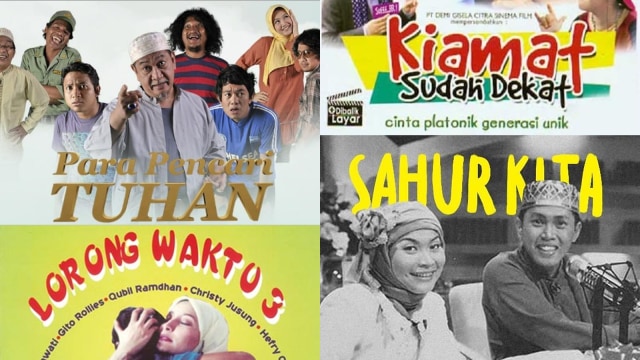 Poster program Ramadhan jaman dulu. (Foto: Wikimedia Commons; dok. The Movie Database, IMDb; Twitter @Generasi90an)