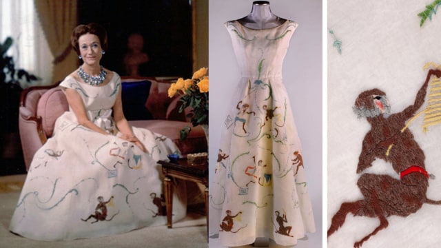 Wallis Simpson dalam Givenchy Monkey Dress (Foto: Dok. Istimewa)