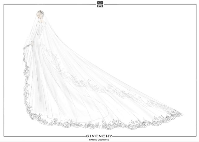 Sketsa gaun Royal Wedding Givenchy  (Foto: Givenchy )
