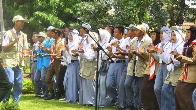 Jokowi bertemu pelajar SMA/SMK se-Majalengka (Foto: Biro Setpres)