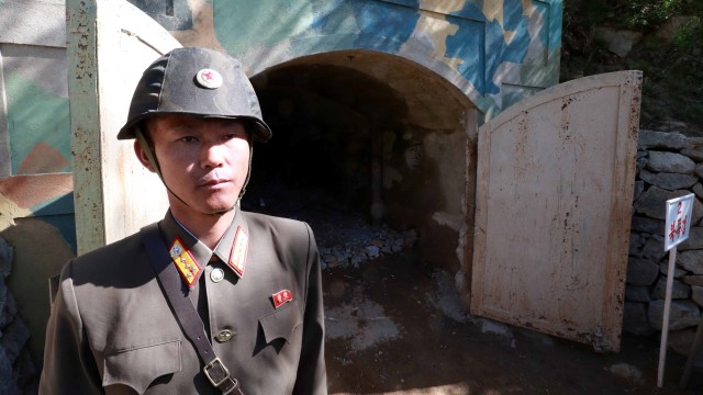 Terowongan Nuklir Korut Dihancurkan Foto: News1/Pool via REUTERS