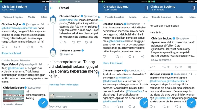 Ungkapan kekesalan Christian Sugiono di Twitter (Foto: Twitter @csugiono)