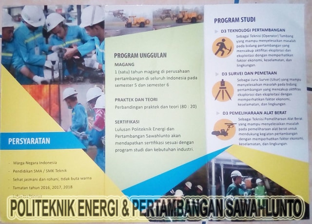 Perguruan Tinggi di Kota Sawahluto: Politeknik Energi dan Pertambangan Sawahlunto (1)