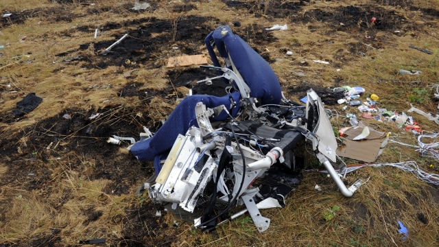 Malaysia Airlines MH17 Jatuh (Foto: AFP/ALEXANDER KHUDOTEPLY)