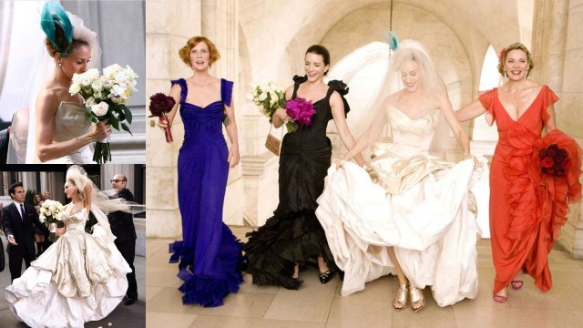 Gaun pengantin Vivienne Westwood; Sex and The City (Foto: Instagram @carriebradshawsc @viviennewestwood)
