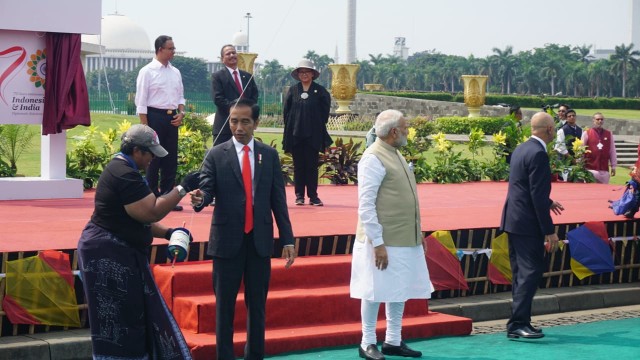 Joko Widodo dan PM India Narendra Modi. (Foto: Yudhistira Amran Saleh/kumparan)
