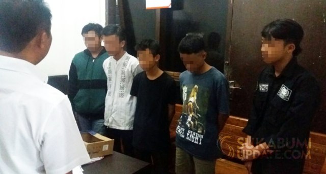 Lima Anggota Geng Motor Diamankan Polres Sukabumi Kota, Dua Positif Narkoba