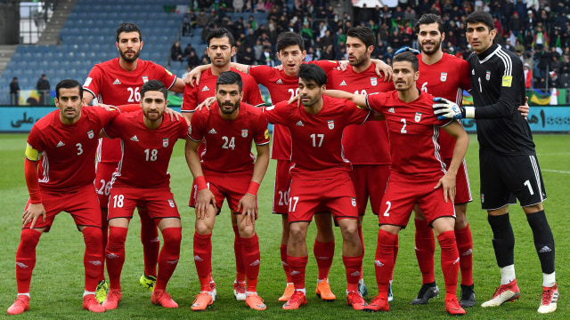 Timnas Iran. (Foto: JOE KLAMAR / AFP)