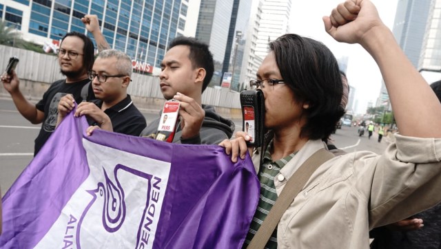 Aksi Solidaritas Penggerudukan Radar Bogor (Foto: Helmi Afandi Abdullah/kumparan)