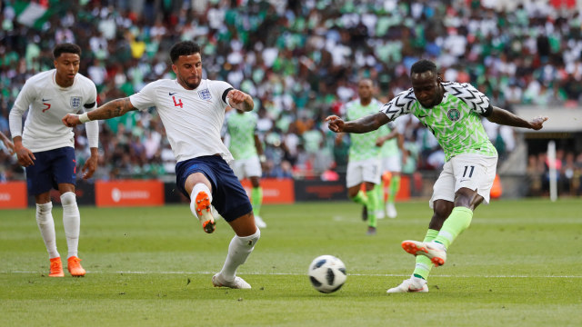 Inggris vs Nigeria. (Foto: REUTERS/David Klein)