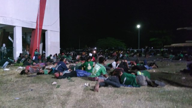 Situasi Stadion Sultan Agung Bantul Pascabentok. (Foto: Panji/kumparan)