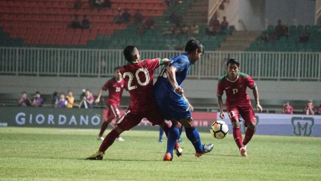 Duel TImnas U-23 vs Thailand. (Foto: Iqbal Firdaus/kumparan)