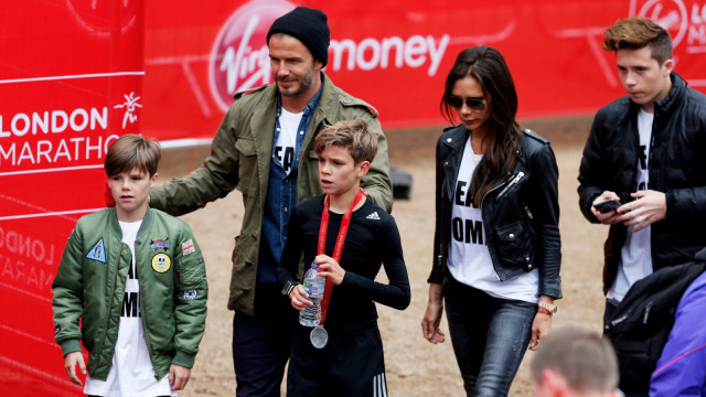 David Beckham dan keluarga. (Foto: Getty Images)