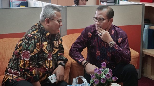 Ketua KPU Arief Budiman di Kemenkumham (Foto: Jamal Ramadhan/kumparan)