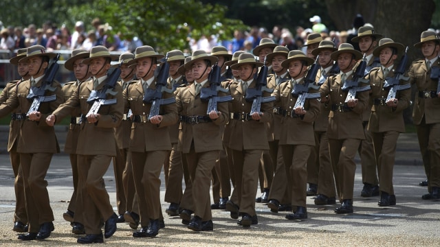 Pasukan Tentara Gurkha di Inggris (Foto: Niklas Halle'n/AFP)