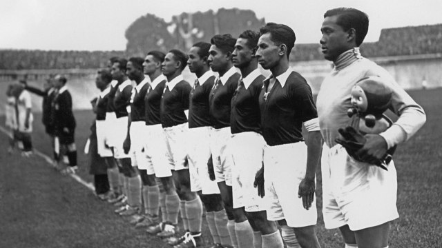 Timnas Indonesia di Piala Dunia 1938. (Foto: AFP)
