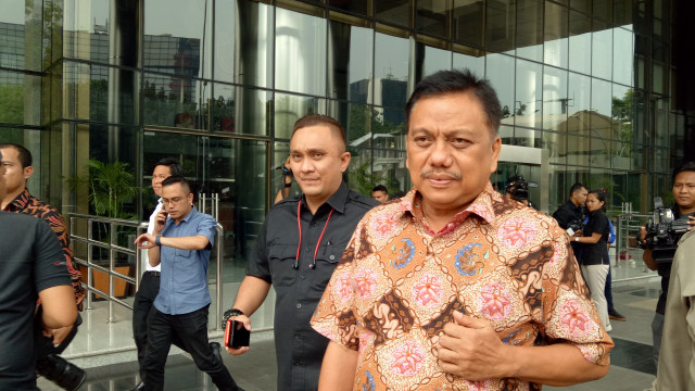 Gubernur Sulawesi Utara, Olly dondokambey di KPK (Foto: Aprilandika Pratama/kumparan)